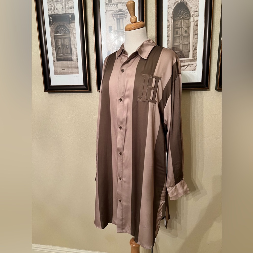 NWT Womens Shirt Dress - Olive Size Large - Picture 6 of 8